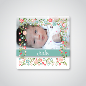 Faire-part naissance Jade - Infographie Studio Aurora Thonon