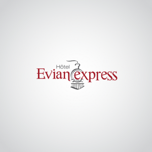Logo design evian express hotel - Infographie Studio Aurora Thonon